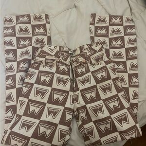 Wrangler Brown and White Patterned Pants